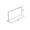 Azar Displays 8.5"W x 5.5"H Top-Load Two Sided Sign Holder, PK10 142704